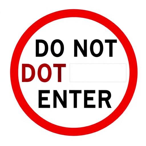 Señal de Do Not Enter - No entrar