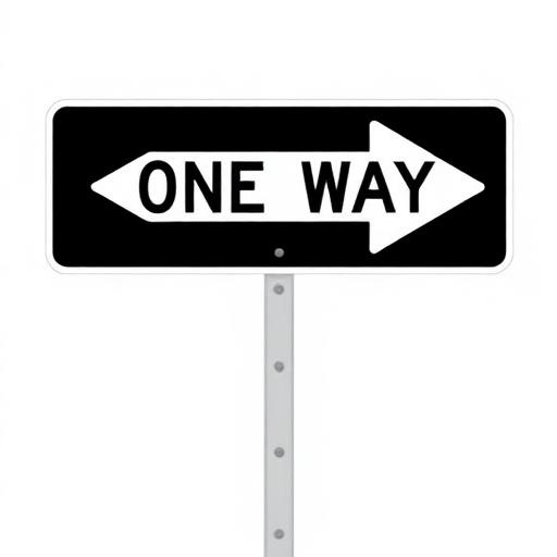 Señal de One Way - Una vía