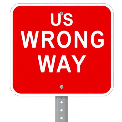 Señal de Wrong Way - Vía equivocada